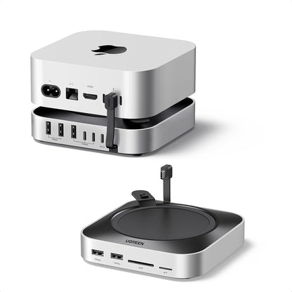 Πολυλειτουργικός Hub UGREEN CM841A (95094) για Apple Mac Mini M4 / Pro, 10σε1, Γκρι