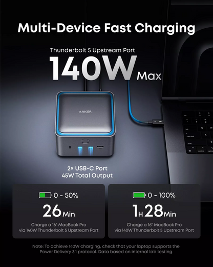 Hub Thunderbolt Anker Prime TB5, 14in1, Γκρι A83B53A1