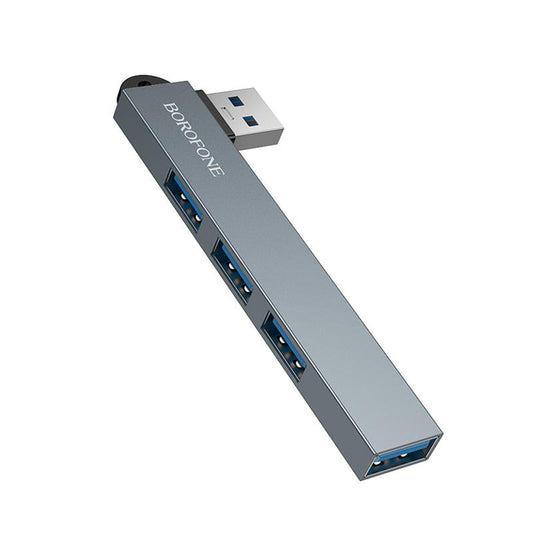 USB Hub Borofone FH1, 4σε1, Γκρι