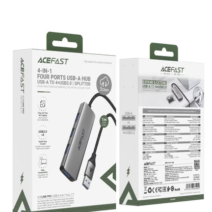 Hub USB Acefast J17, 4σε1, Γκρι