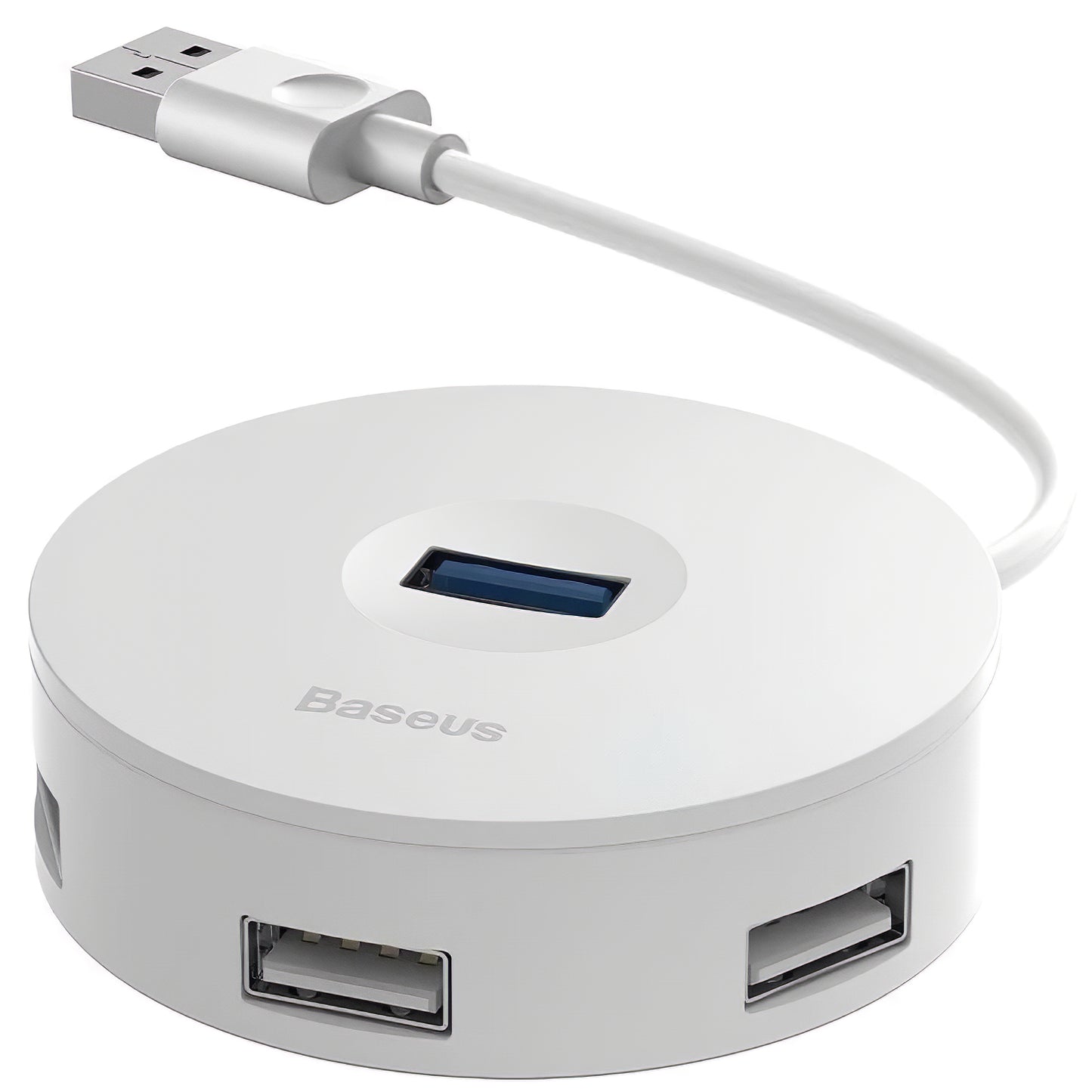 Baseus USB Hub Round, 3 x USB-A - 1 x USB-A 3.0, 0.1m, Λευκό CAHUB-F02 