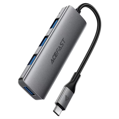 Hub USB-C Acefast J15, 4σε1, Γκρι