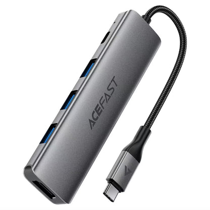 Hub USB-C Acefast J16, 5σε1, Γκρι