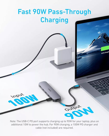 Hub USB-C Anker, 2 x USB-A - 1 x USB-A 3.0 - 1 x USB-C - 1 x HDMI, Γκρι A8357HA0