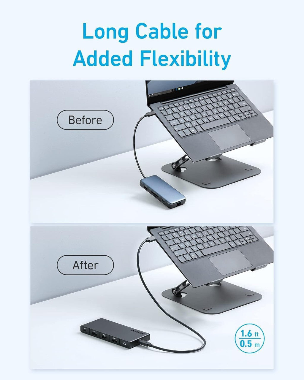 Hub USB-C Anker, 1 x USB-A 3.0 - 2 x USB-A - 3 x USB-C - 2 x HDMI - 1 x RJ45 - 1 x SD, Μαύρο A83A2G11