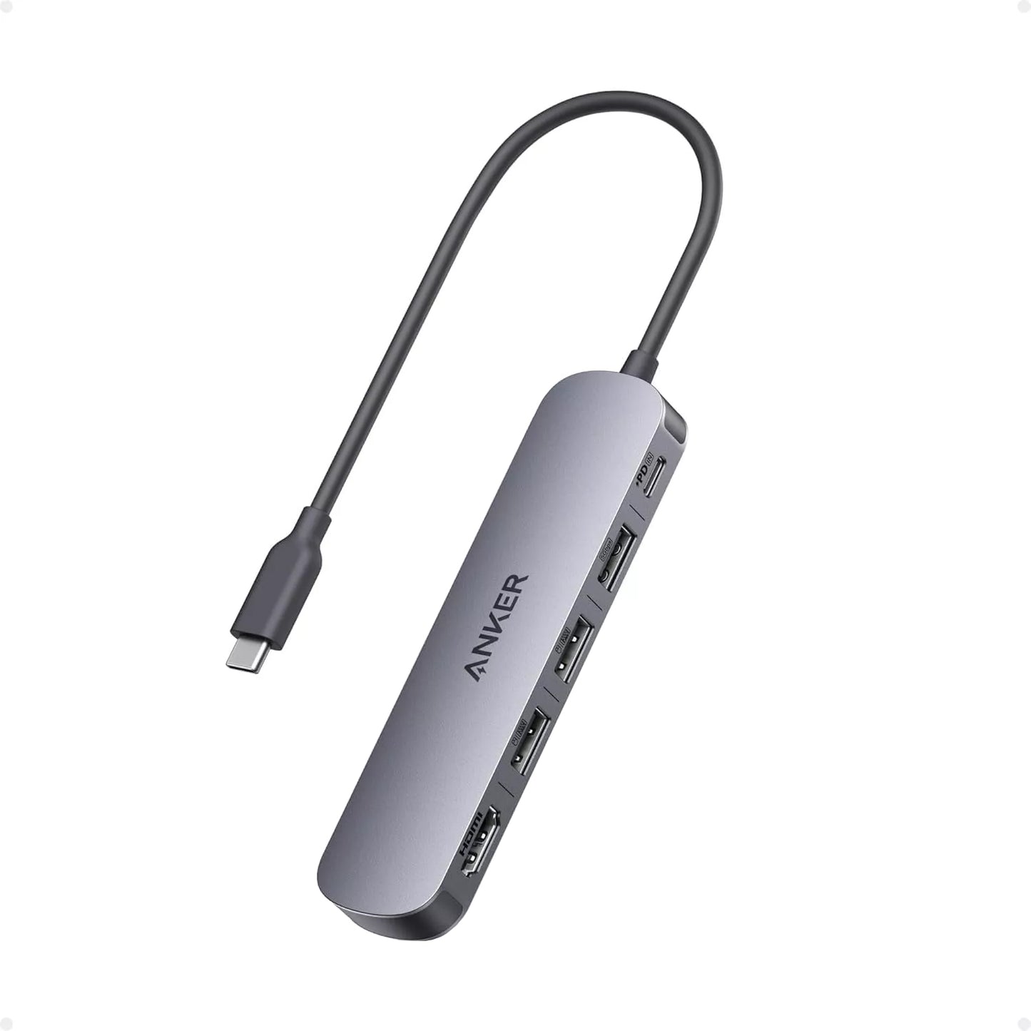 Hub USB-C Anker, 2 x USB-A - 1 x USB-A 3.0 - 1 x USB-C - 1 x HDMI, Γκρι A8357HA0