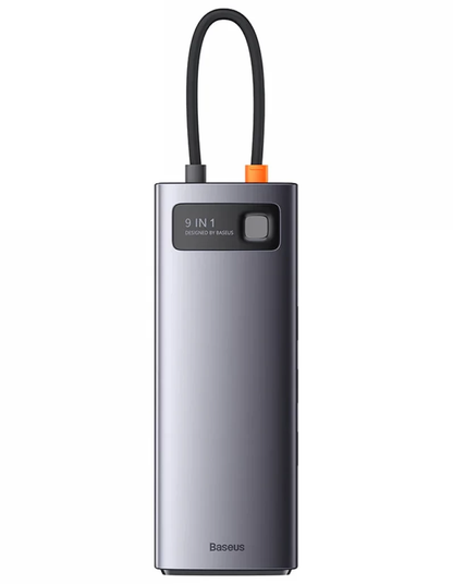 Baseus Joystar USB-C Hub, 2 x USB-A 3.2 - 1 x USB-A - 1 x USB-C - 2 x HDMI - 1 x RJ45 - 1 x SD - 1 x microSD, Gray WKWG060013