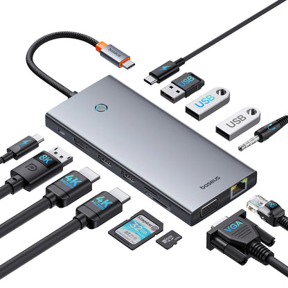 Baseus PortalJoy Series USB-C Hub, 13in1, γκρι B00053002811-01