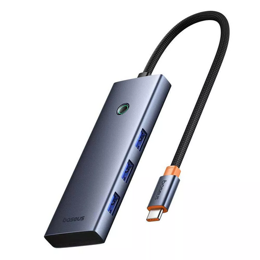 Hub USB-C Baseus UltraJoy, 3 x USB-A 3.0 - 1 x USB-C - 1 x HDMI - 1 x SD - 1 x microSD, Γκρι B00052803811-03