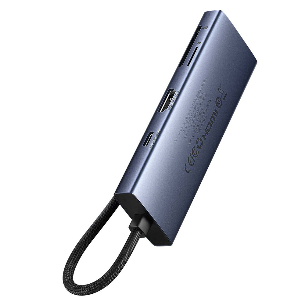 Hub USB-C Baseus UltraJoy, 3 x USB-A 3.0 - 1 x USB-C - 1 x HDMI - 1 x SD - 1 x microSD, Γκρι B00052803811-00