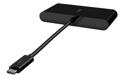 Hub USB-C Belkin Connect, 1 x USB-A 3.0 - 1 x HDMI - 1 x VGA - 1 x RJ45, Μαύρο AVC005btBK