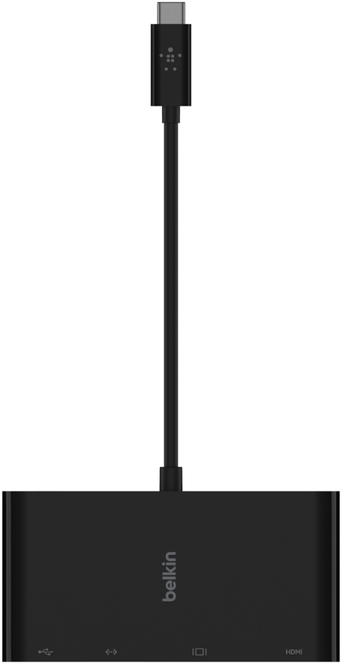 Hub USB-C Belkin Connect, 1 x USB-A 3.0 - 1 x HDMI - 1 x VGA - 1 x RJ45, Μαύρο AVC005btBK