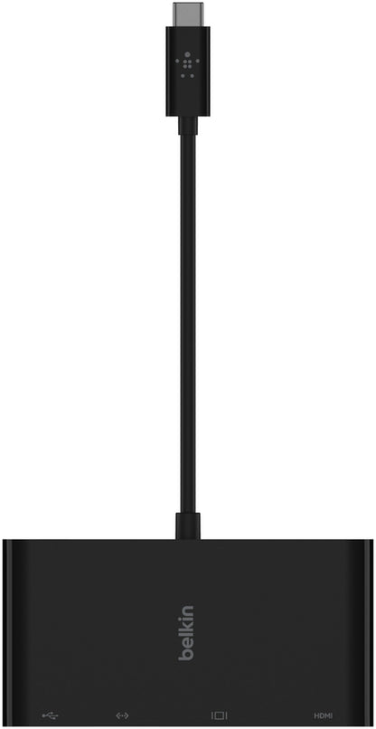 Hub USB-C Belkin Connect, 1 x USB-A 3.0 - 1 x HDMI - 1 x VGA - 1 x RJ45, Μαύρο AVC005btBK