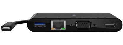 Hub USB-C Belkin Connect, 1 x USB-A 3.0 - 1 x HDMI - 1 x VGA - 1 x RJ45, Μαύρο AVC005btBK
