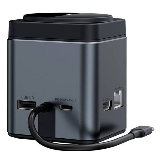 USB-C Hub με Ασύρματη Φόρτιση QI BlitzWolf BW-TH17, 9σε1, Μαύρο