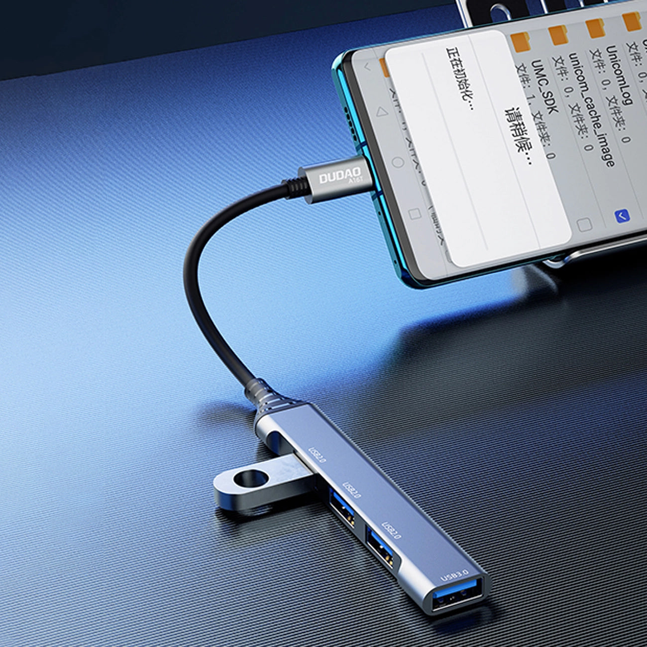 Dudao A16T USB-C Hub, 3 x USB-A - 1 x USB-A 3.0, Μαύρο 