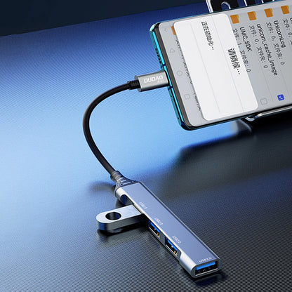 Dudao A16T USB-C Hub, 3 x USB-A - 1 x USB-A 3.0, Μαύρο 