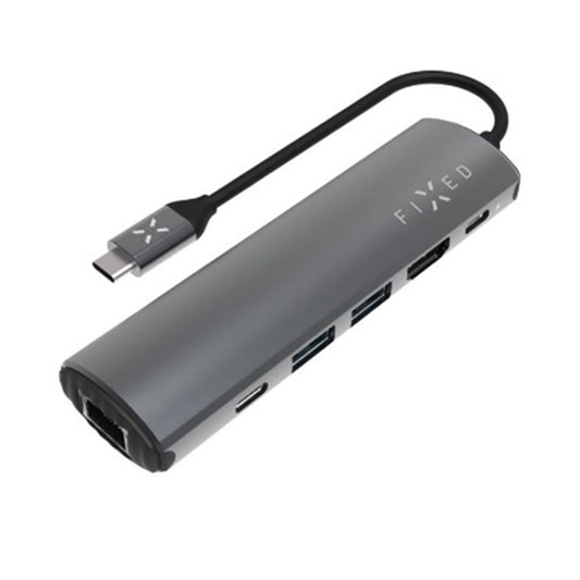 Hub USB-C Fixed Pro, 6in1, Γκρι