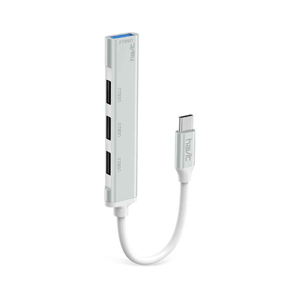 Hub USB-C HAVIT HB41, 4σε1, Ασημί