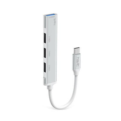 Hub USB-C HAVIT HB41, 4σε1, Ασημί