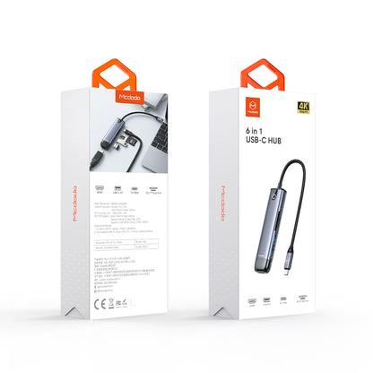 Hub USB-C McDodo HU-7740, 6σε1, Γκρι