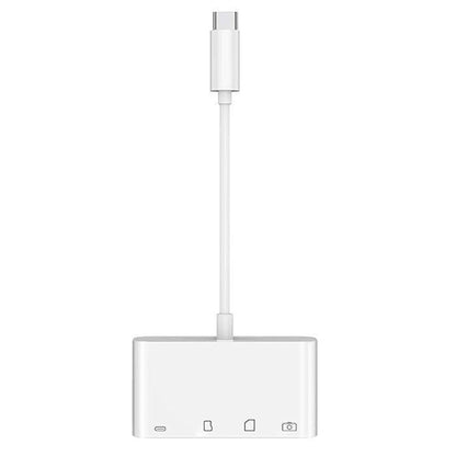 USB-C Hub OEM NK108LTC, 1 x USB-A - 1 x USB-C - 1 x SD - 1 x microSD, Λευκό 