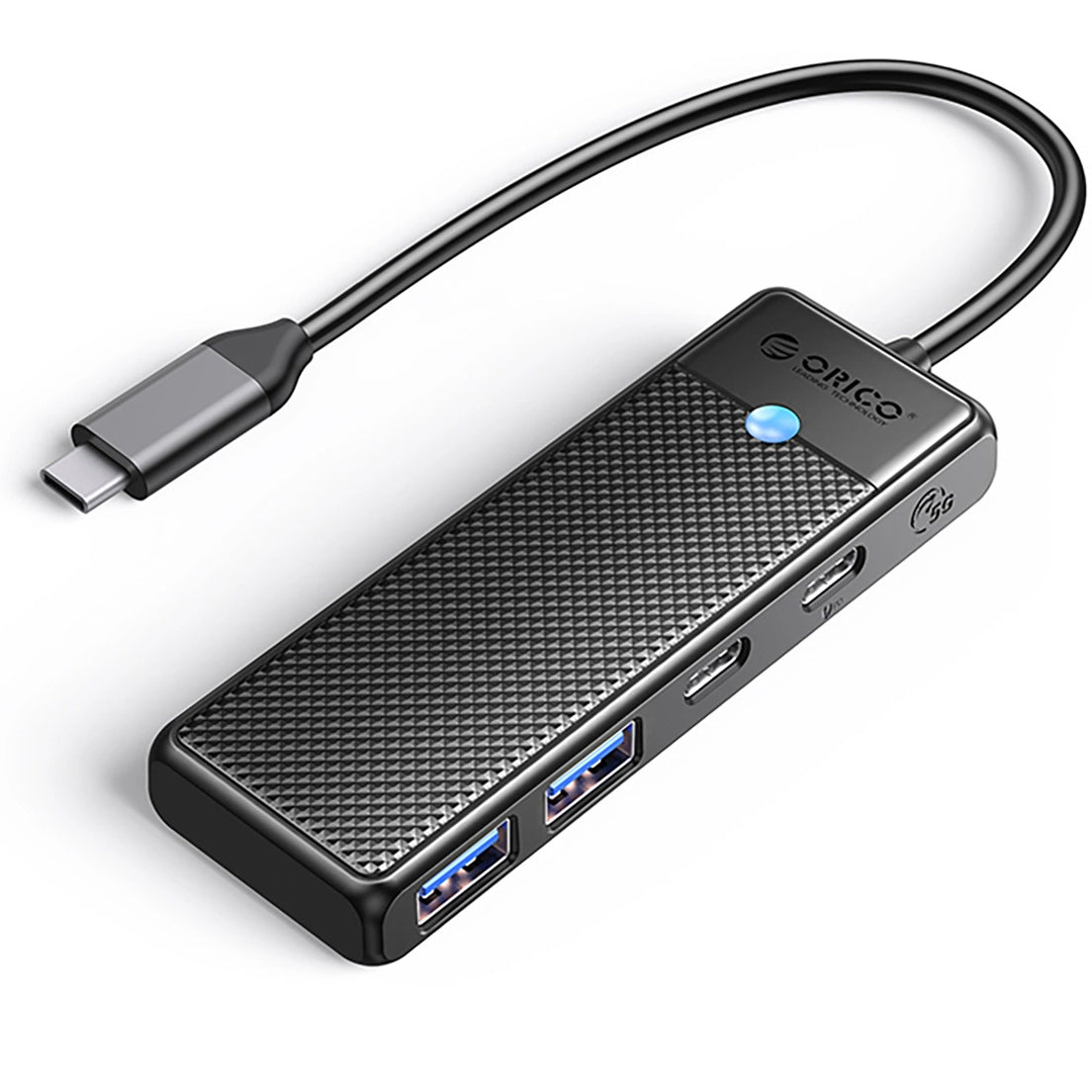 Hub USB-C Orico PAPW2AC-C3, 2 x USB-A 3.0 - 2 x USB-C, Μαύρο