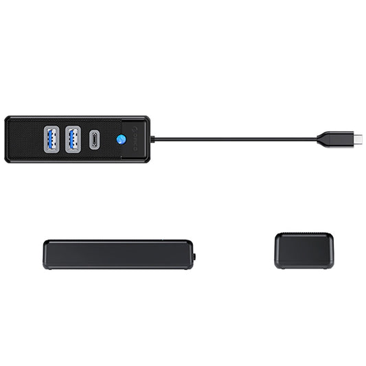 Hub USB-C Orico PWC2U-C3, 2 x USB-A 3.0 - 1 x USB-C, Μαύρο