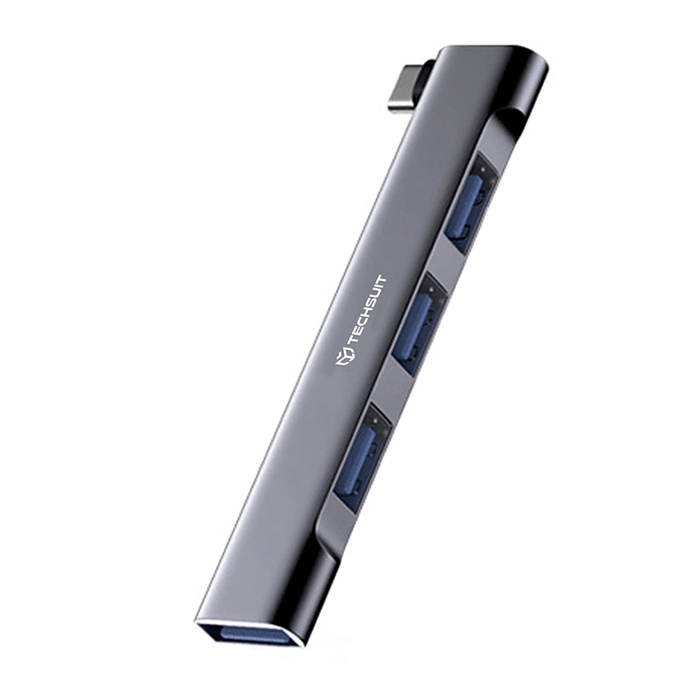 Hub USB-C Techsuit H13 ZenithDock, 4in1, Γκρι