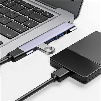 Hub USB-C Techsuit H13 ZenithDock, 4in1, Γκρι