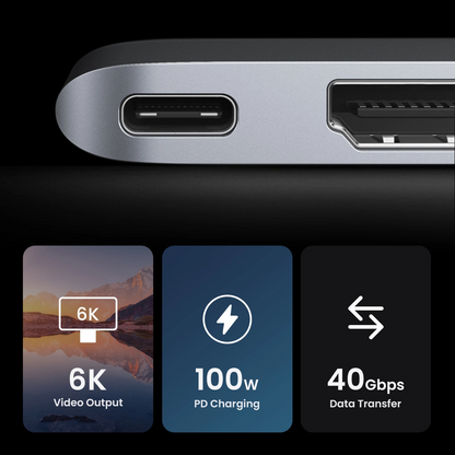 Hub USB-C UGREEN CM380 (80856) για Apple MacBook Pro / Air Series, 2 x USB-A 3.0 - 1 x USB-C - 1 x HDMI - 1 x SD - 1 x microSD