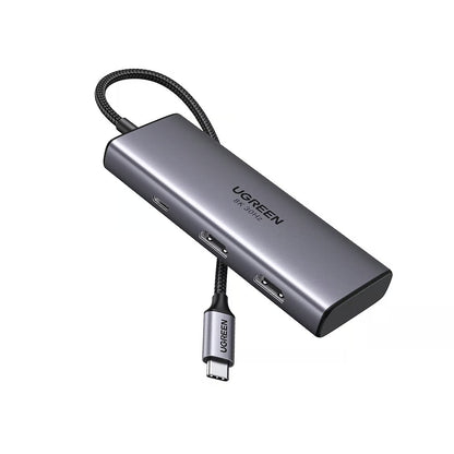 Hub USB-C UGREEN CM498 (15852), 2 x USB-A 3.0 - 2 x USB-C - 2 x HDMI, Γκρι
