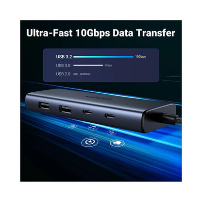 Hub USB-C UGREEN CM498 (45379), 2 x USB-A 3.2 - 3 x USB-C - 2 x HDMI, Γκρι