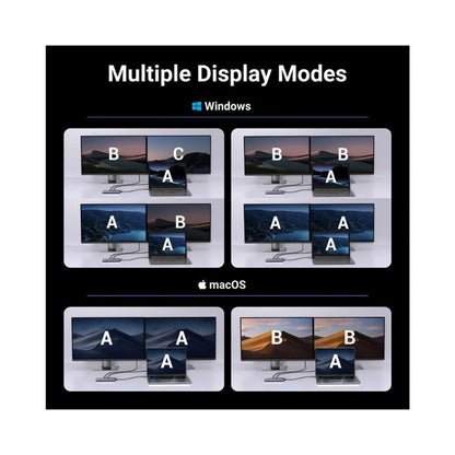 Hub USB-C UGREEN CM498 (45379), 2 x USB-A 3.2 - 3 x USB-C - 2 x HDMI, Γκρι