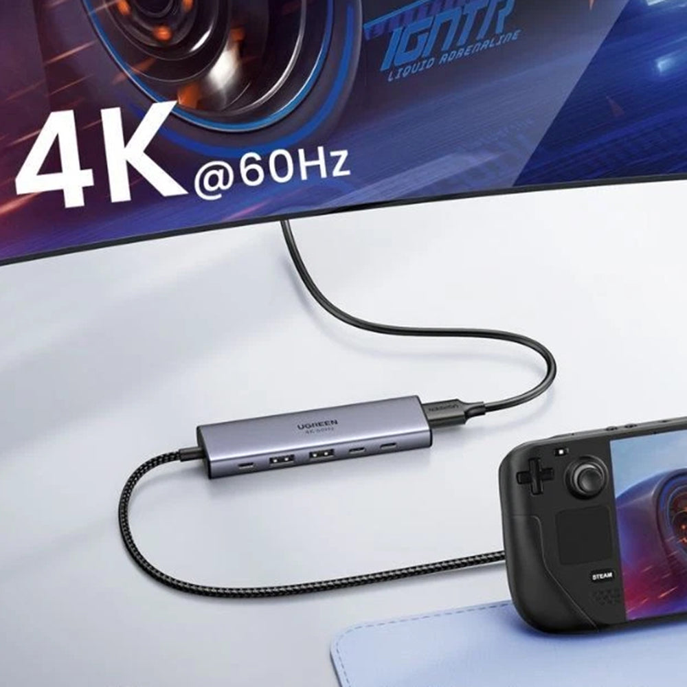 Hub USB-C UGREEN CM511 (35999), 2 x USB-A 3.2 - 3 x USB-C - 1 x HDMI, Γκρι