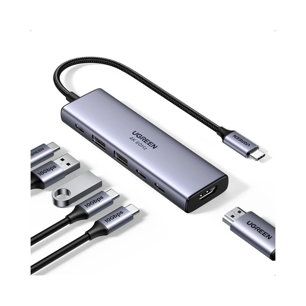 Hub USB-C UGREEN CM511 (35999), 2 x USB-A 3.2 - 3 x USB-C - 1 x HDMI, Γκρι