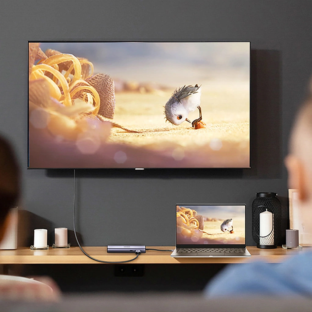 Hub USB-C UGREEN CM512, 2 x USB-A 3.0 - 1 x USB-C - 1 x HDMI - 1 x SD - 1 x microSD - RJ45, Γκρι