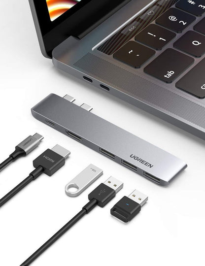 USB-C Hub UGREEN για Apple MacBook Pro / Air Series, 3 x USB-A 3.0 - 1 x USB-C - 1 x HDMI, Γκρι