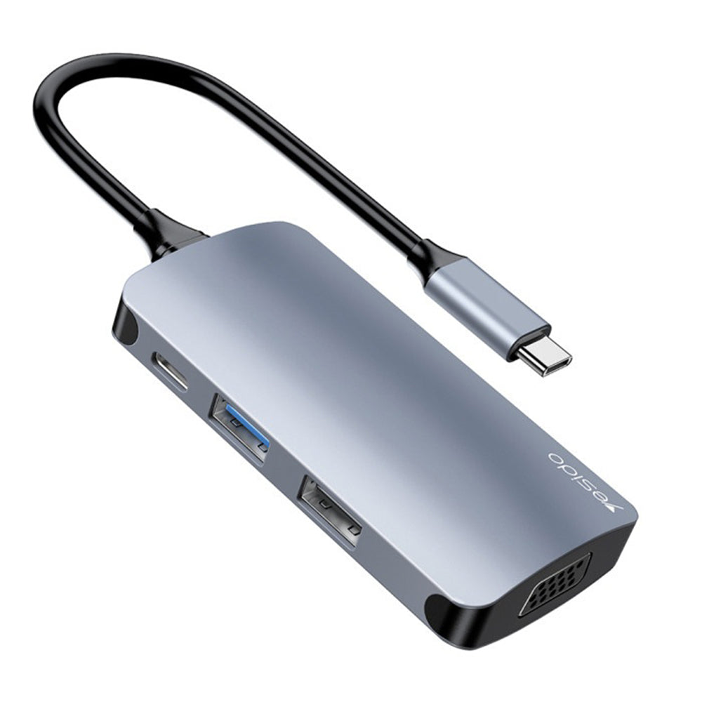 Hub USB-C Yesido HB16, 7in1, Γκρι