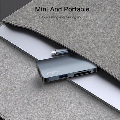 Hub USB-C Yesido HB16, 7in1, Γκρι