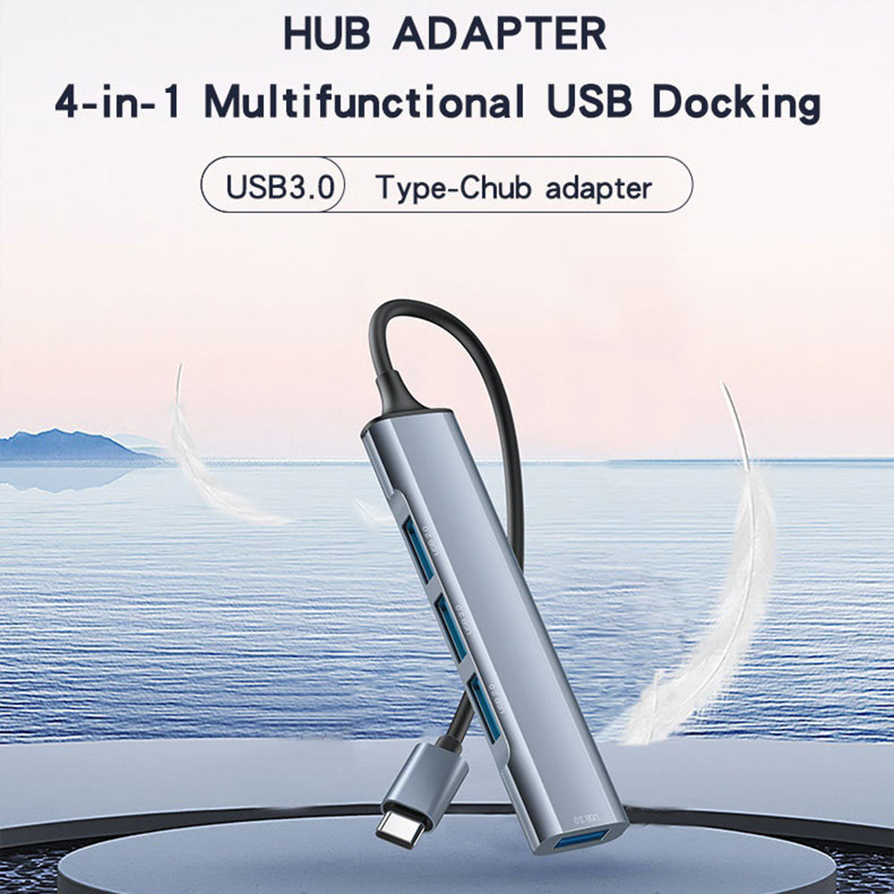 Hub USB-C Yesido HB17, 4in1, Γκρι