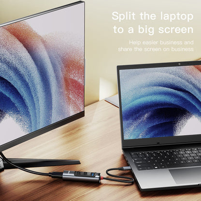 Hub USB-C Yesido HB22, 5in1, Γκρι