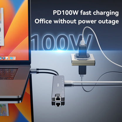 Hub USB-C Yesido HB27, 8in1, Γκρι