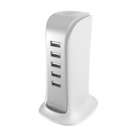Φορτιστής Σταθμού Dudao A5EU, 25W, 5A, 5 x USB-A, Λευκό