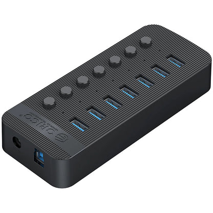 Hub USB Orico CT2U3-7AB, 7 x USB-A 3.0, Μαύρο