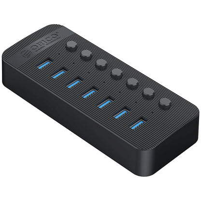Hub USB Orico CT2U3-7AB, 7 x USB-A 3.0, Μαύρο