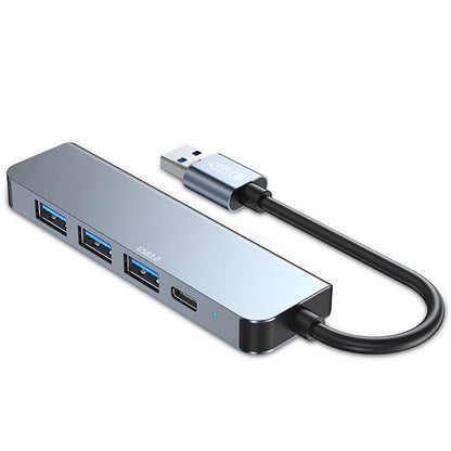 USB Hub Tech-Protect V0, 3 x USB-A 3.0 - 1 x USB-A - 1 x USB-C, γκρι