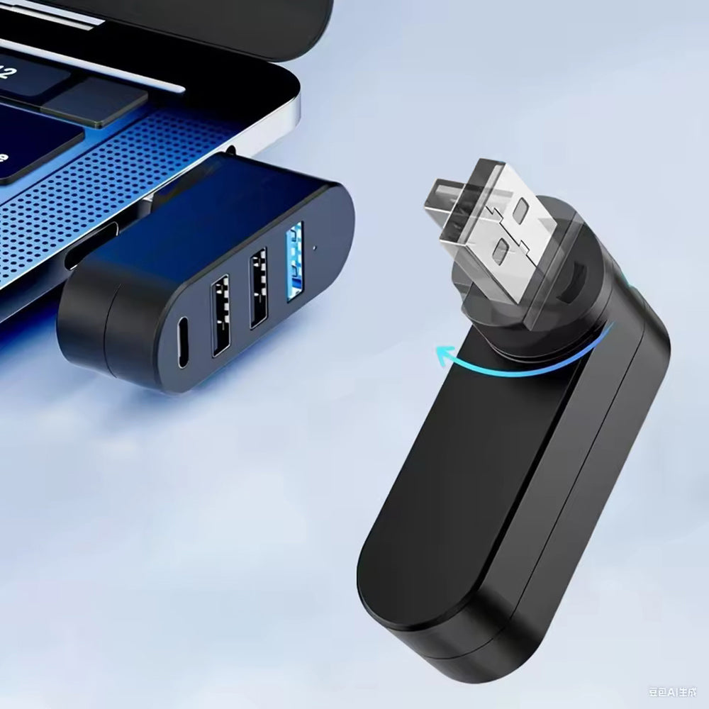 Hub USB Techsuit H17 SplitterNode, 4in1, Μαύρο