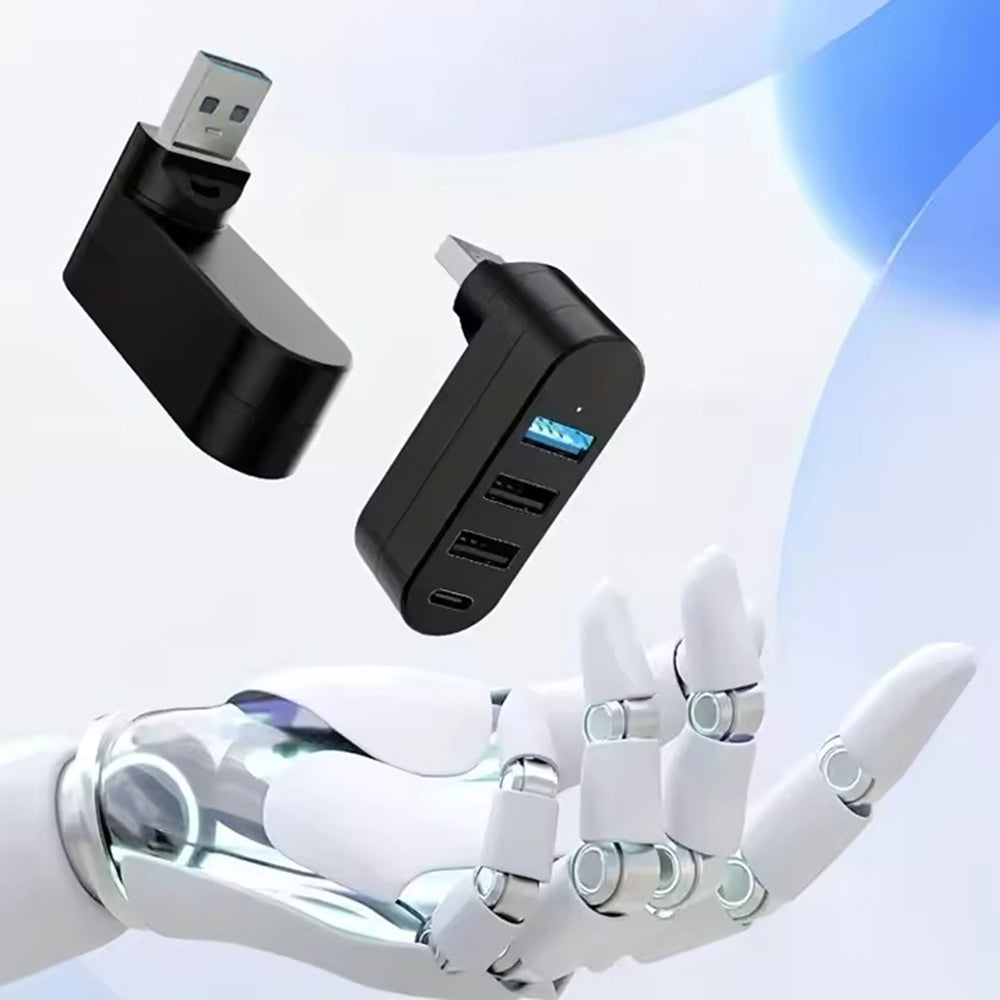 Hub USB Techsuit H17 SplitterNode, 4in1, Μαύρο