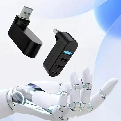 Hub USB Techsuit H17 SplitterNode, 4in1, Μαύρο